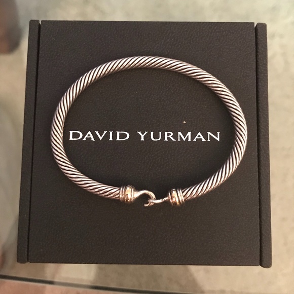 David Yurman Jewelry - David Yurman 4mm Cable Buckle Bracelet w/ 18k gold